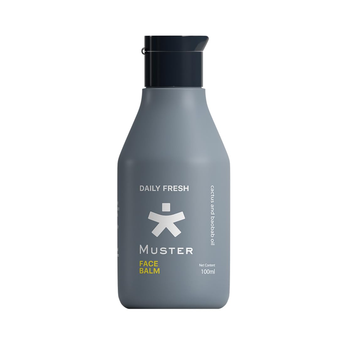 Muster Daily Fresh Face Balm for Men | 100 ML | After Shave | Reduces Dark Spots | Hydrates & Soothes | Cactus & Baobab Oil | Antioxidant-Rich
