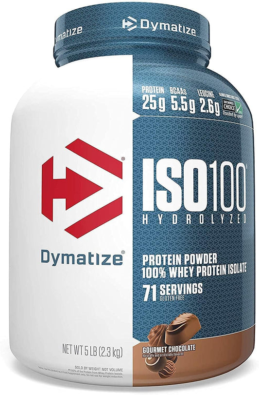 Dymatize Nutrition ISO 100 Whey Protein Isolate Powder - 2.26 kg (Gourmet Chocolate)