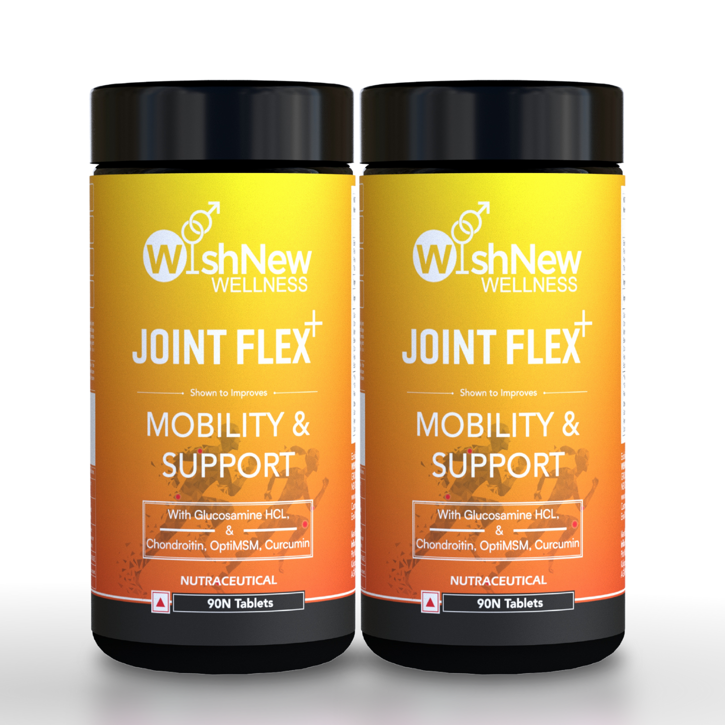 WishNew Wellness JOINT FLEX+ | Advanced Joint Support Formula with Glucosamine, Chondroitin & MSM | Enhances Mobility & Flexibility | 90 Tablets for Optimal Joint Health & Wellbeing Pack of 2