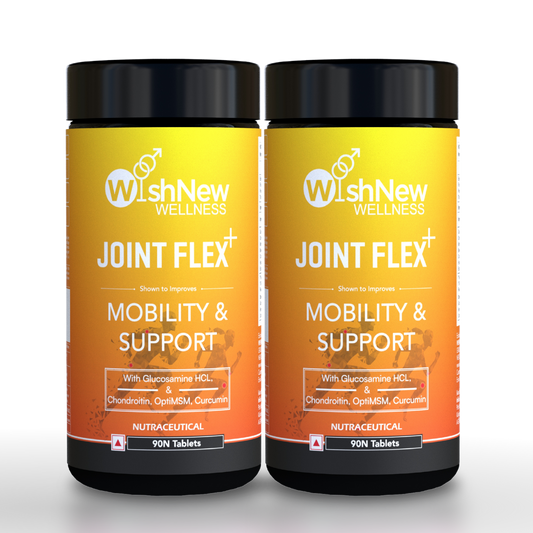 WishNew Wellness JOINT FLEX+ | Advanced Joint Support Formula with Glucosamine, Chondroitin & MSM | Enhances Mobility & Flexibility | 90 Tablets for Optimal Joint Health & Wellbeing Pack of 2