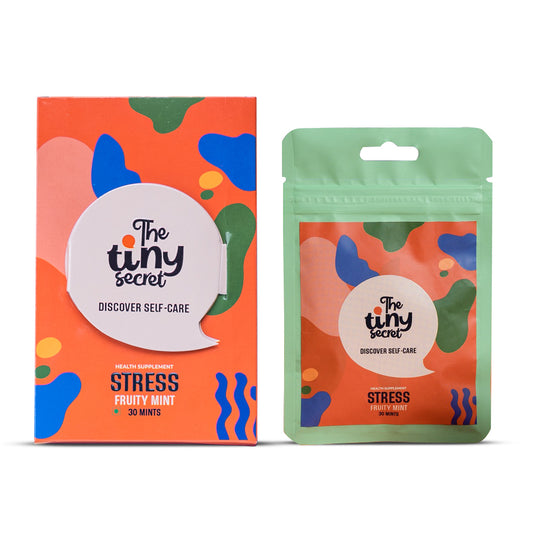 The Tiny Secret Stress Relief Fit Mints | Promotes Relaxation & Calm Mind | Helps Release Stress & Anxiety | With Goodness of Researched Herbal extracts | Fruity Flavour | 30 Mints