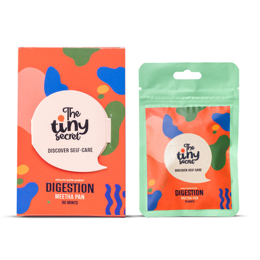 The Tiny Secret Digestion Fit Mints | Metabolic Booster | Zero Sugar & Low Calorie | Protects Gut from Infection | With FOS Prebiotics & 10 Billion Cfu Probiotics | Meetha Pan Flavour | 30 Mints