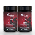 WishNew Wellness ALPHA BOOSTER OF TESTO | 30 Veg Tablets | Maca, Tribulus, Ginseng | Zinc & Vitamin D2 | Men's Health Pack of 2