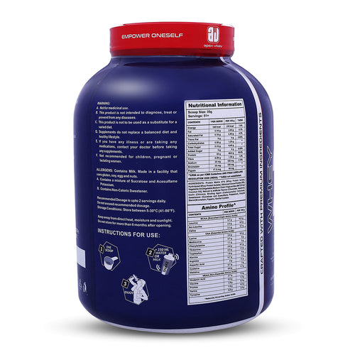 Apex Vitals Whey 2 Pure -  Grass-Fed Whey Made in EU | Whey Isolate & Hydrolyzed | 30g Protein, 15g EAA + 8g BCAA | Digestive Enzymes | Muscle Build & Recovery |Chocolate Hazelnut - 1800g (4 lbs)