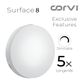 CORVI LED Surface 8 Round 20W | Slim, Compact & Dimmable Ceiling Panel Light | Full Glow Design, No False Ceiling Needed |  White 5700K (Pack of 2)