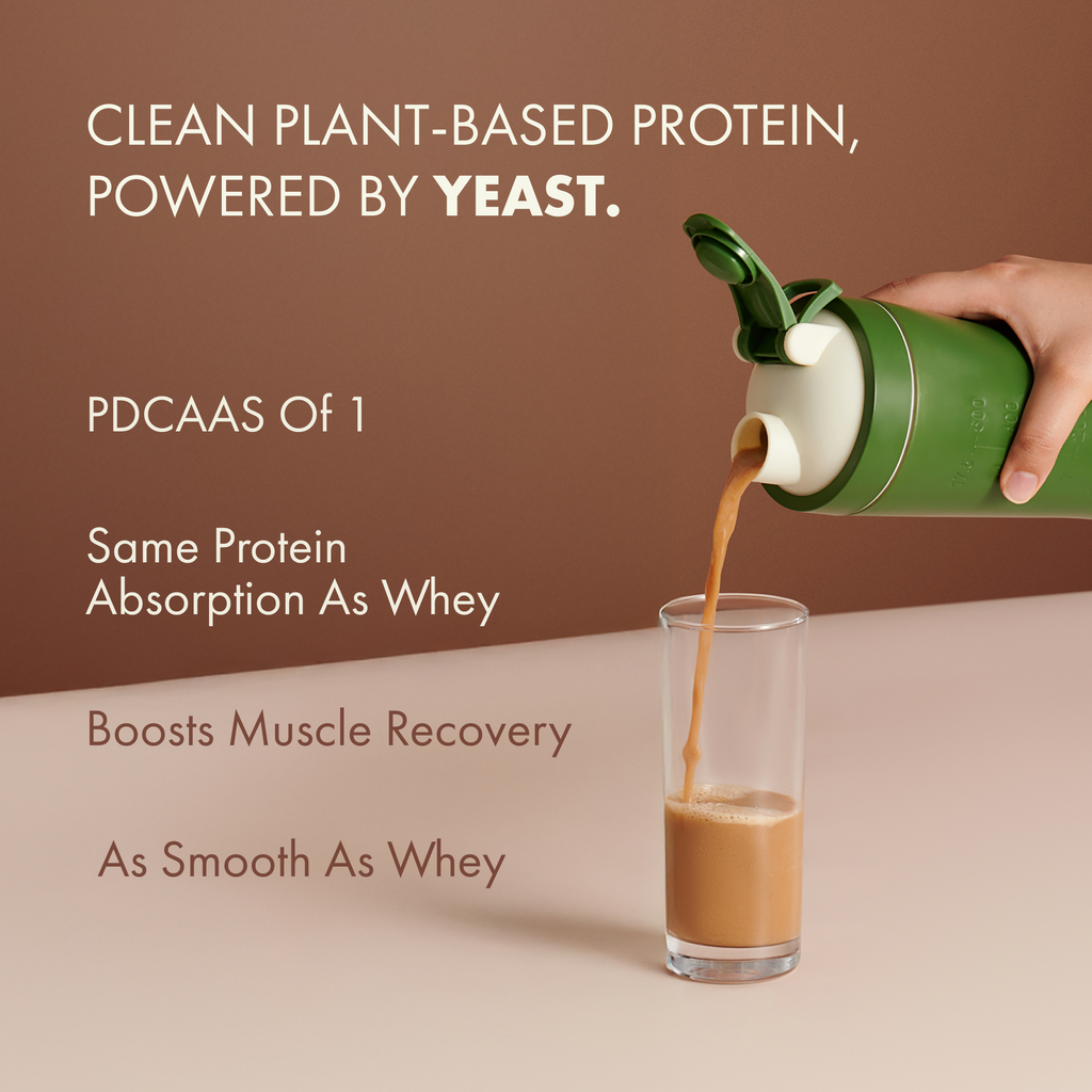 Cosmix No-Nonsense Plant Protein Pro | 26g Protein/Serve | Malnad Arabica Coffee | Yeast Powered Plant-Based Protein | PDCAAS of 1 | Light On Gut, Superior Muscle Recovery - 38g (Pack of 1 Sachet)