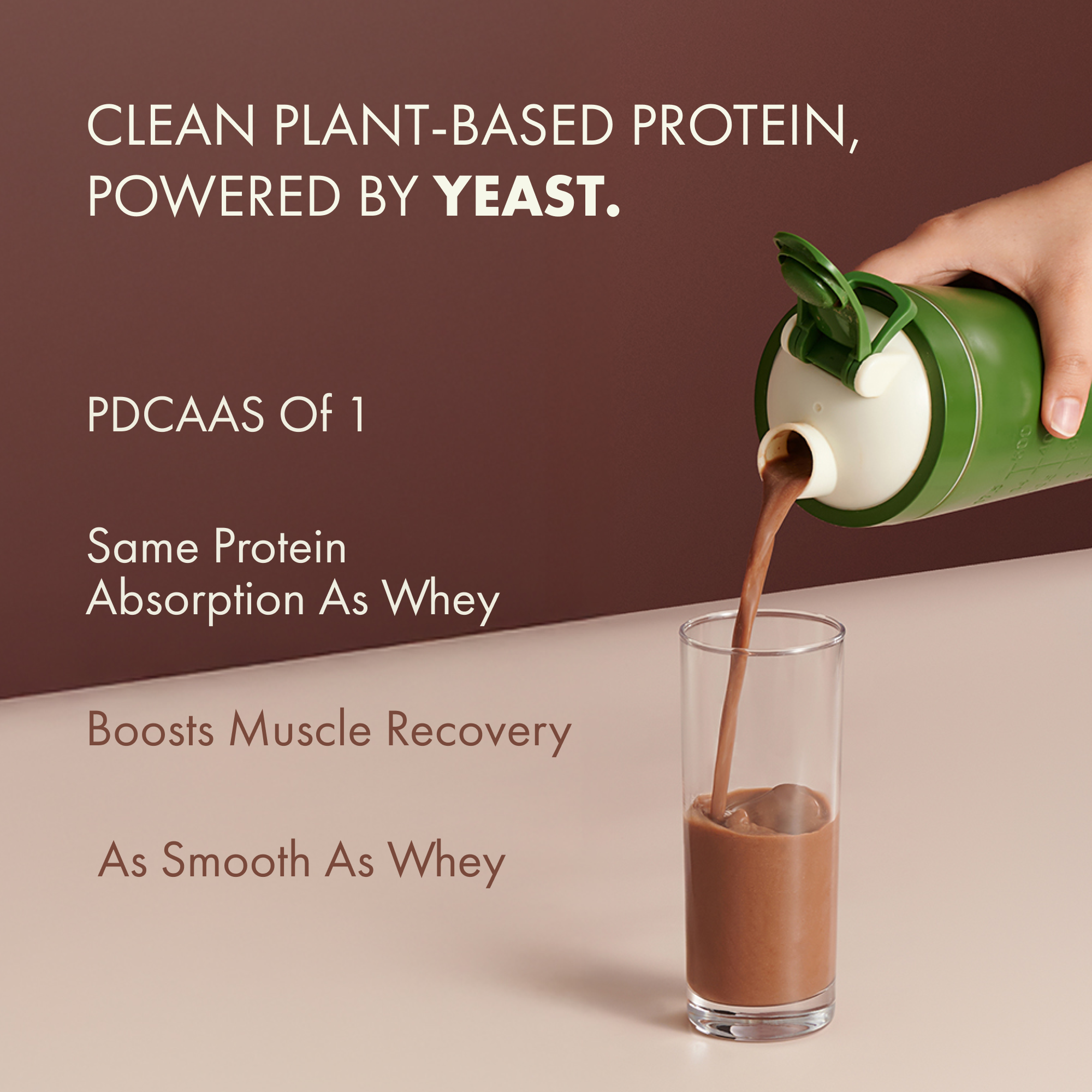 Cosmix No-Nonsense Plant Protein Pro | 26g Protein/Serve | Chikmagalur Mocha | Yeast Powered Plant-Based Protein | PDCAAS of 1 | Light On Gut, Superior Muscle Recovery - 500g