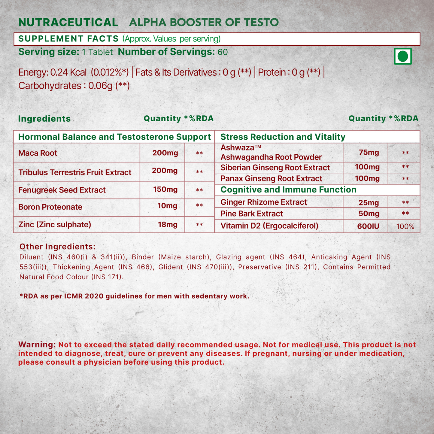 Men's Vitality Duo: Daily Ritual Multivitamin Men 18+ + Alpha Booster of Testo