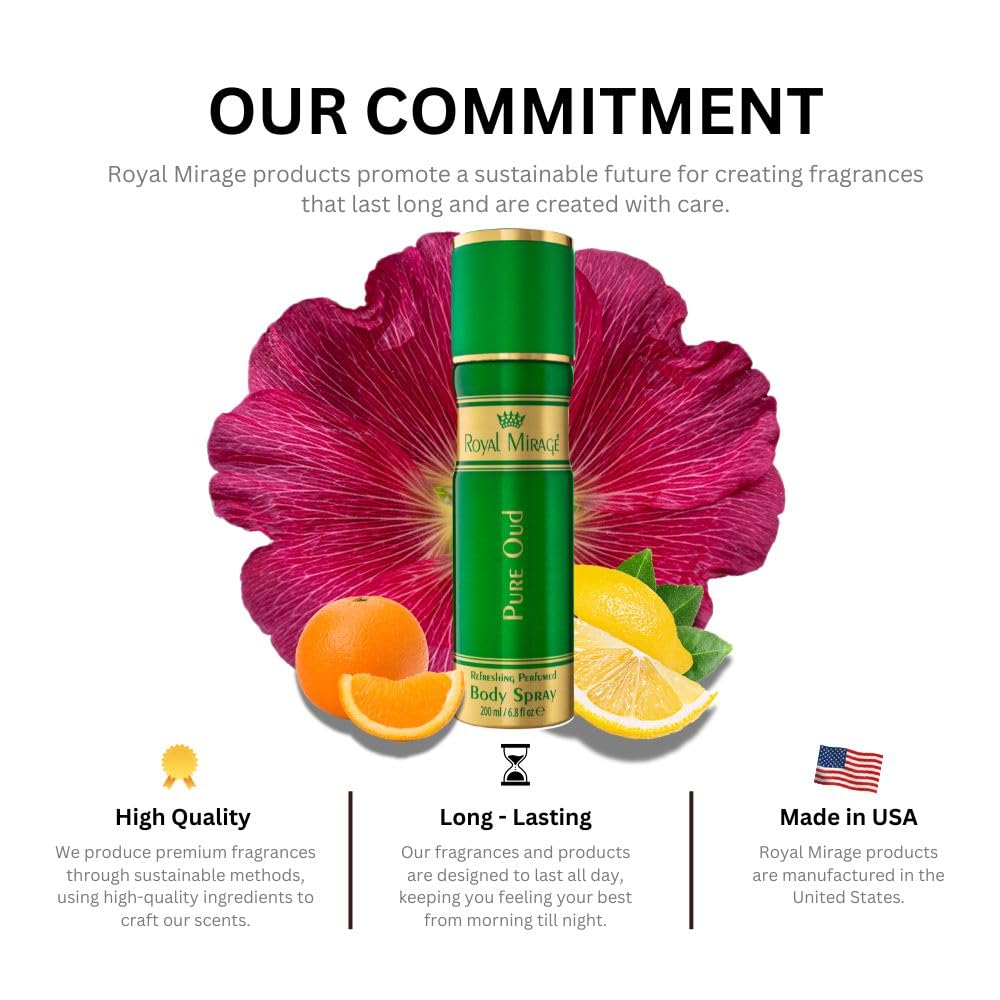 Royal Mirage Pure Oud 200ml Body Spray