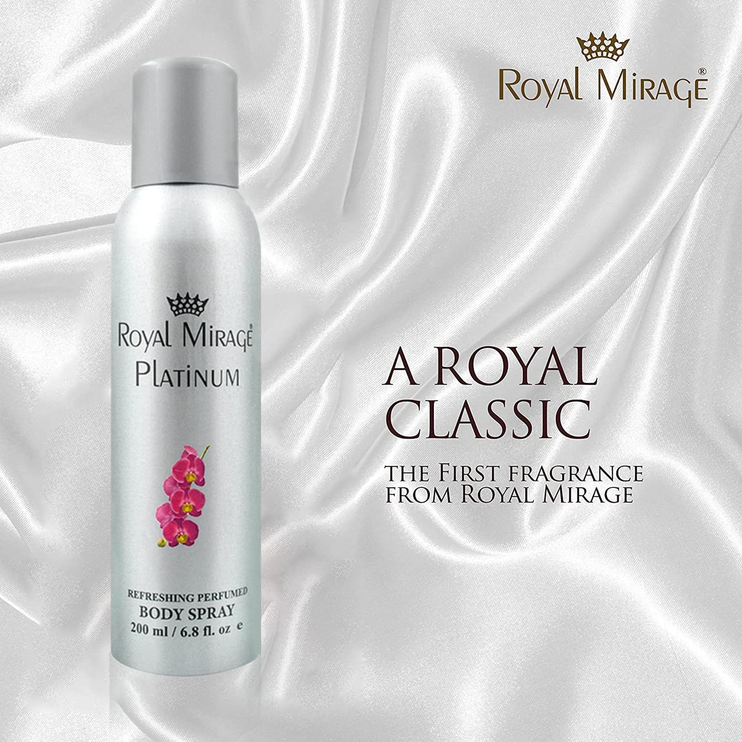 Royal Mirage Platinum Perfumed Body Deodorant Spray 200ml