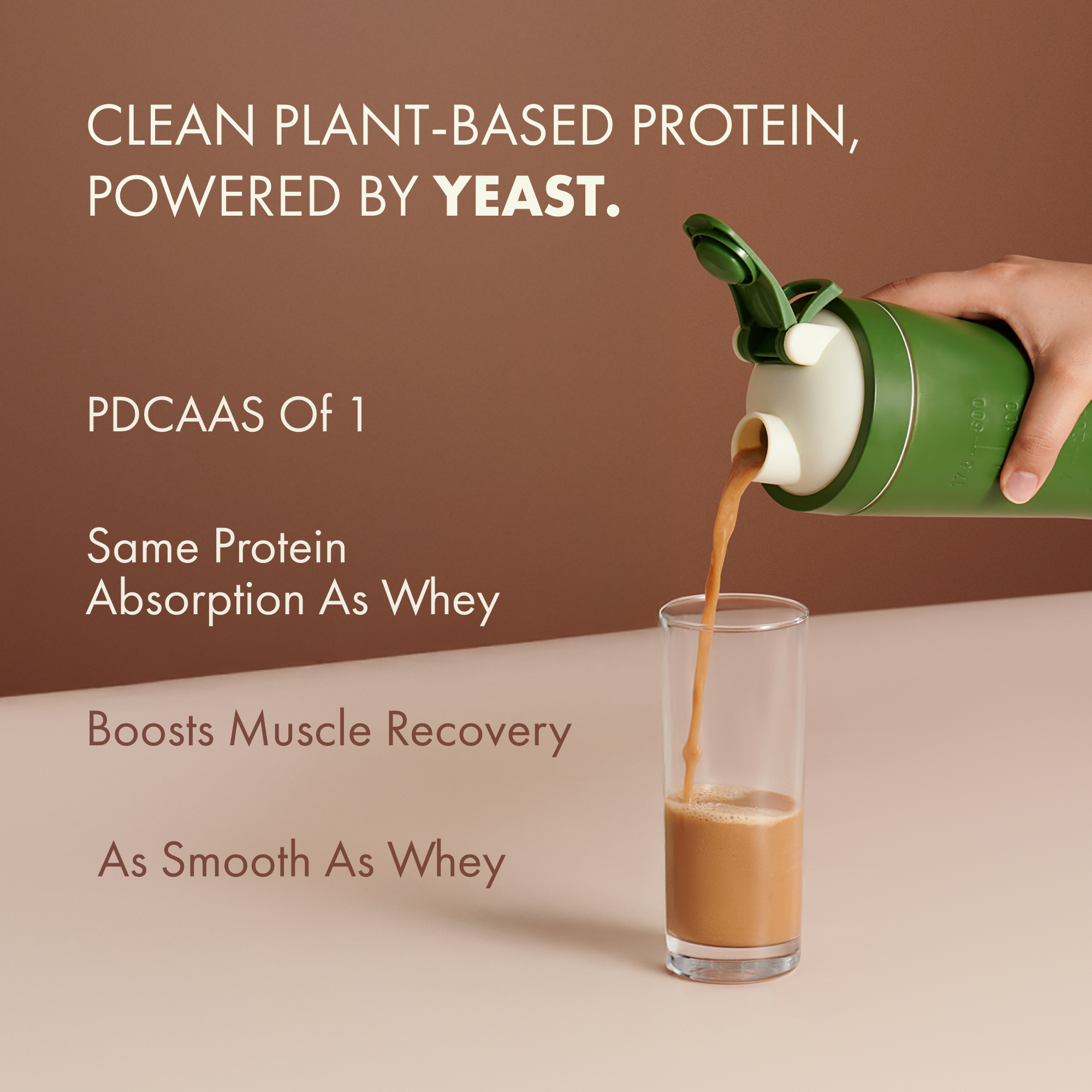 Cosmix No-Nonsense Plant Protein Pro | 26g Protein/Serve | Malnad Arabica Coffee | Yeast Powered Plant-Based Protein | PDCAAS of 1 | Light On Gut, Superior Muscle Recovery - 500g