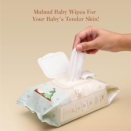 Baby Forest Mulmul Baby Wipes, Ultra-soft, Water-based, 3X thicker and softer wipes 72 Wipes, Pack of 2