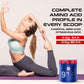 Apex Vitals Amino 9 | All 9 essential amino acids | Pre/Intra Workout Supplement | 4.9g EAA+2.6g BCAA | Natural & Fermented Plant Derived | 225g - 30 servings | Strawberry Margarita