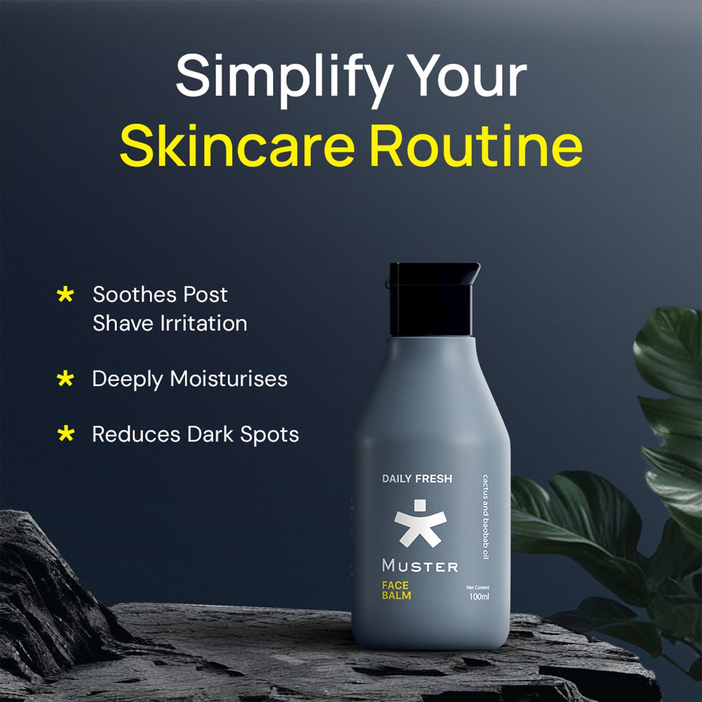 Muster Men Grooming Essentials Gift Box | After Shave Face Balm (100 ml) | Anti-Odour Deo Stick (80 g) | Style Pro Hair & Beard Oil Spray (80 ml) | Premium Grooming Kit for Men | Gift Set for Him