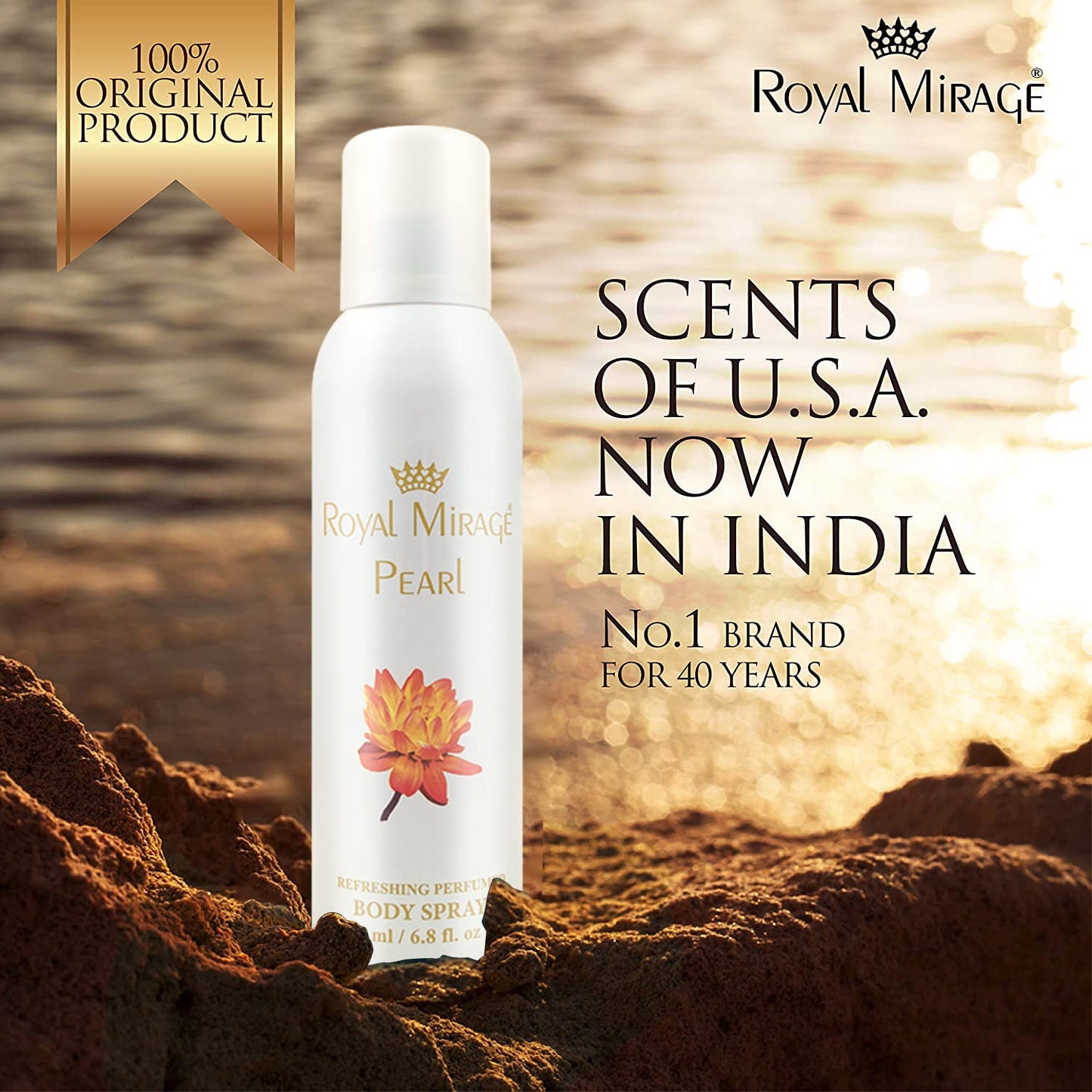 Royal Mirage Body Deodorant Spray 200ml (Pearl)