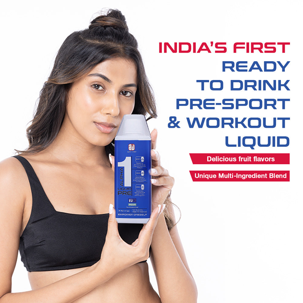 Apex Vitals Alpha 1 Liquid Pre Sports RTD|Made In Europe|FDA,EFSA & FSSAI Certified|Natural Spring Water(Mohai Agnes),Beta Alanine,Taurine,Naicin & Caffeine|Energy,Focus & Performance|Pear Flavour