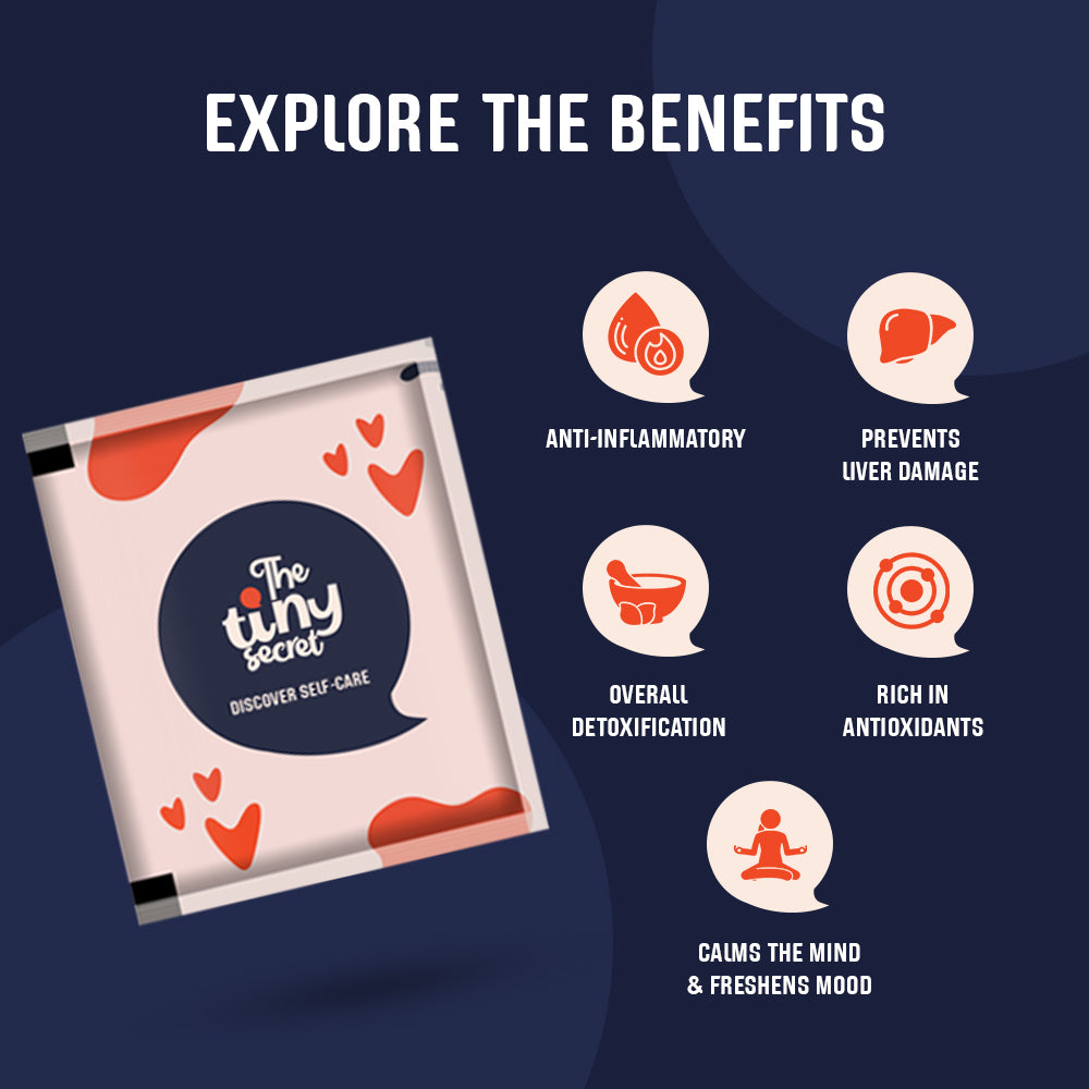 The Tiny Secret Detox Tea Totaler | Supports Overall Health & Detoxification | Caffeine Free | Zero Sugar, Low Fat & Calorie | With 6 Super Herbs | Honey Ginger Flavour | 30 Tea Sachets