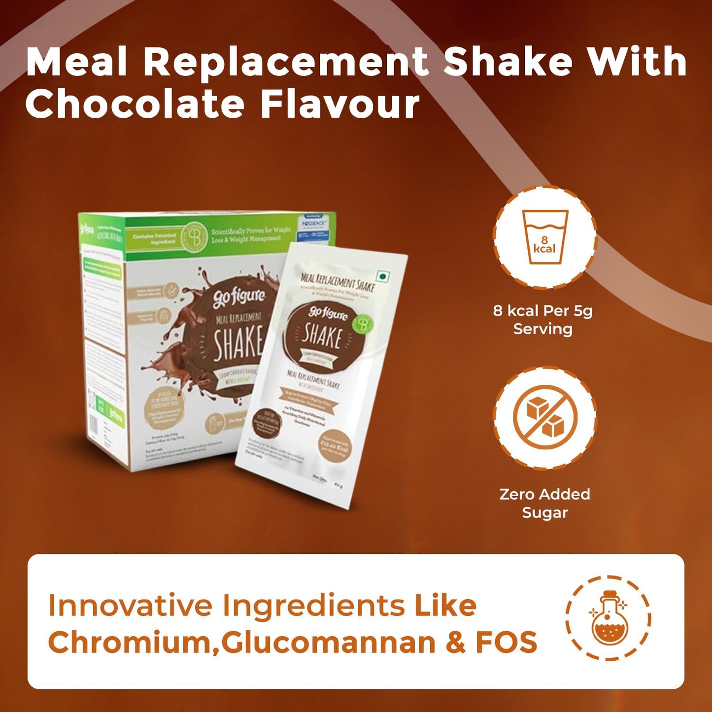 GoFigure Meal Replacement Shake 10 x 60g Sachets | Slimbiome Protein Powder for Weight Loss & Gut Health | Creamy Chocolate Flavor | Energy & Metabolism Boost | Weight Management Drink for Men & Women
