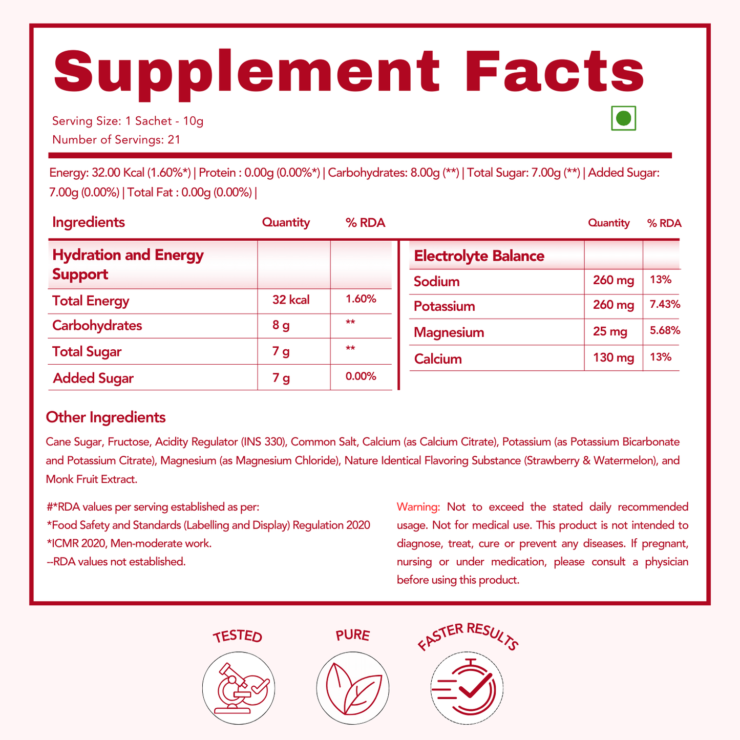 WishNew Wellness HydraFuel: Prime Electrolyte Energy Workout Drink Mix | Get Daily Hydration & Instant Energy Boost | Strawberry-Watermelon with natural Sweetness| 20 Sachets | Suitable for Men & Women