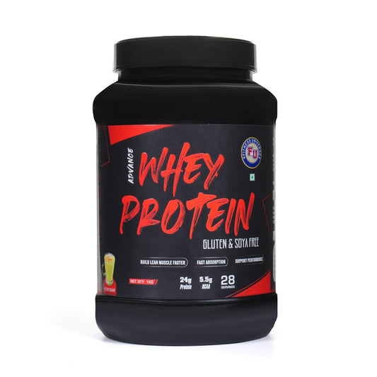 Fitness Universe Advance Whey Protein 1Kg | Kesar Badam | 24g Protein | 5g BCAA | With Digestive Enzyme Blend | Gluten & Soya Free | Natural Identical flavour | 28 Servings