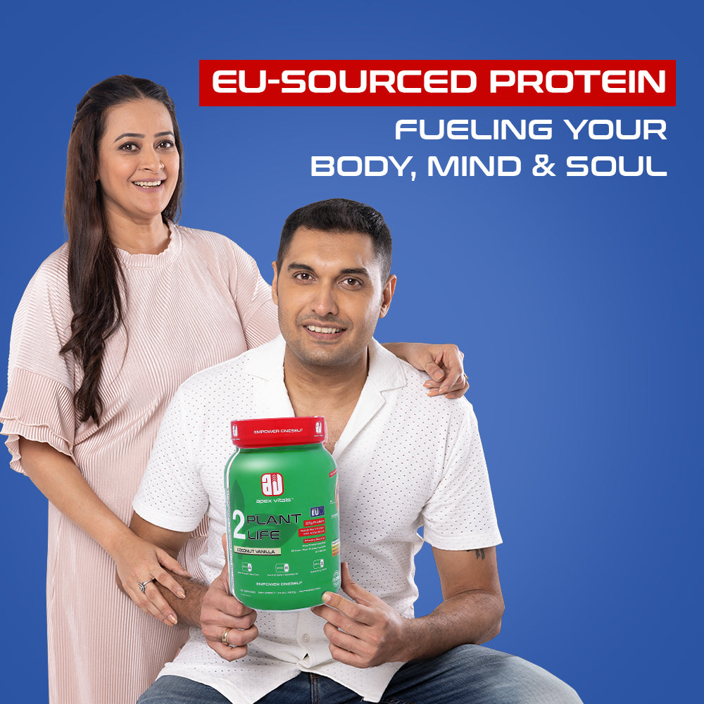 Apex Vitals 2 Plant Life| Plant Protein Powder for Men & Women| Organic Pea & Brown Rice Isolate|27g protein + 2000mg BCCA| Made in EU| FDA, EFSA & FSSAI Approved| Coconut Vanilla- 2lbs