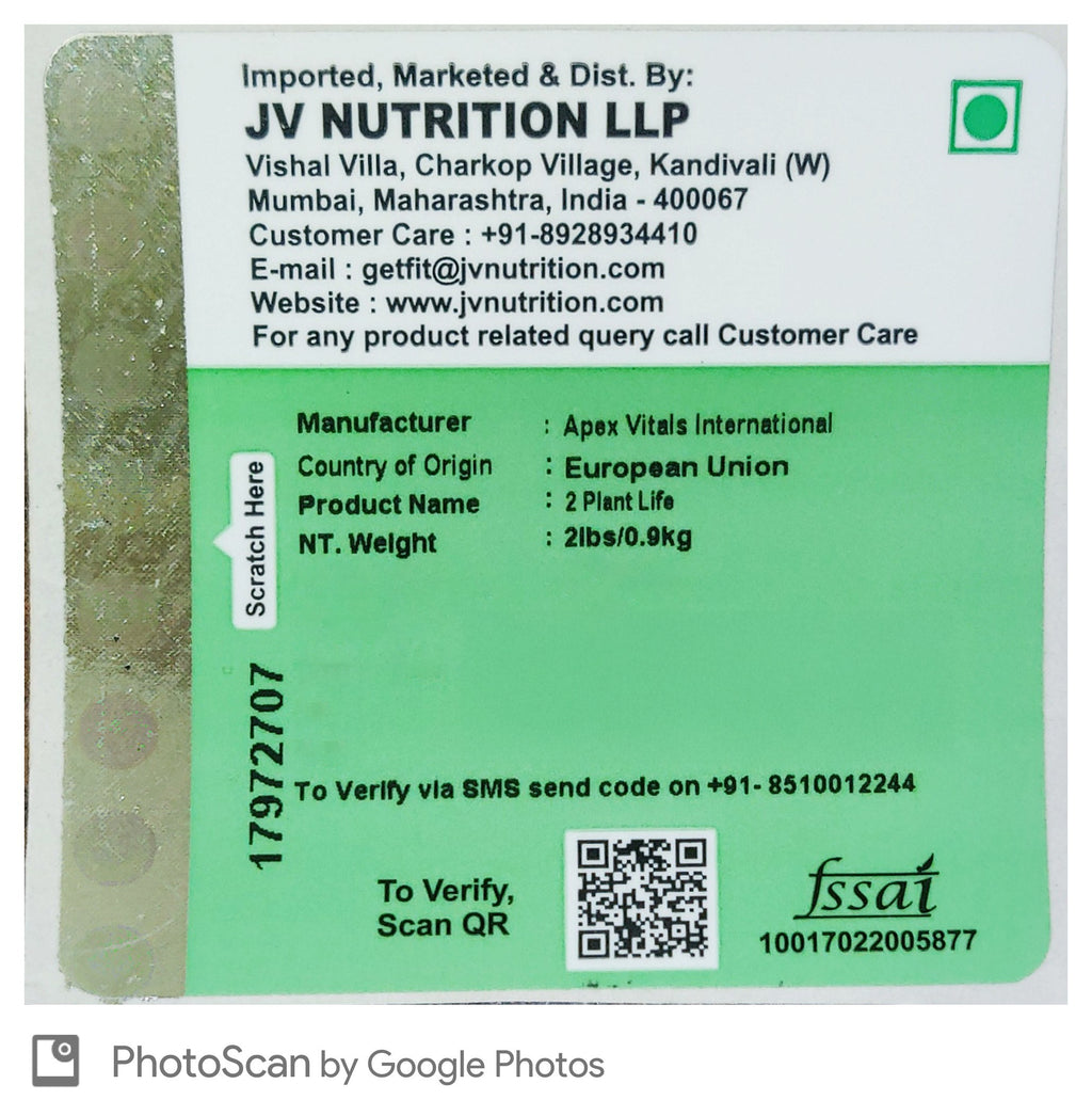 Apex Vitals 2 Plant Life| Plant Protein Powder for Men & Women| Organic Pea & Brown Rice Isolate| 27g protein + 2000mg BCCA| Made in EU| FDA, EFSA & FSSAI Approved| Super Chocolate- 2 lbs.