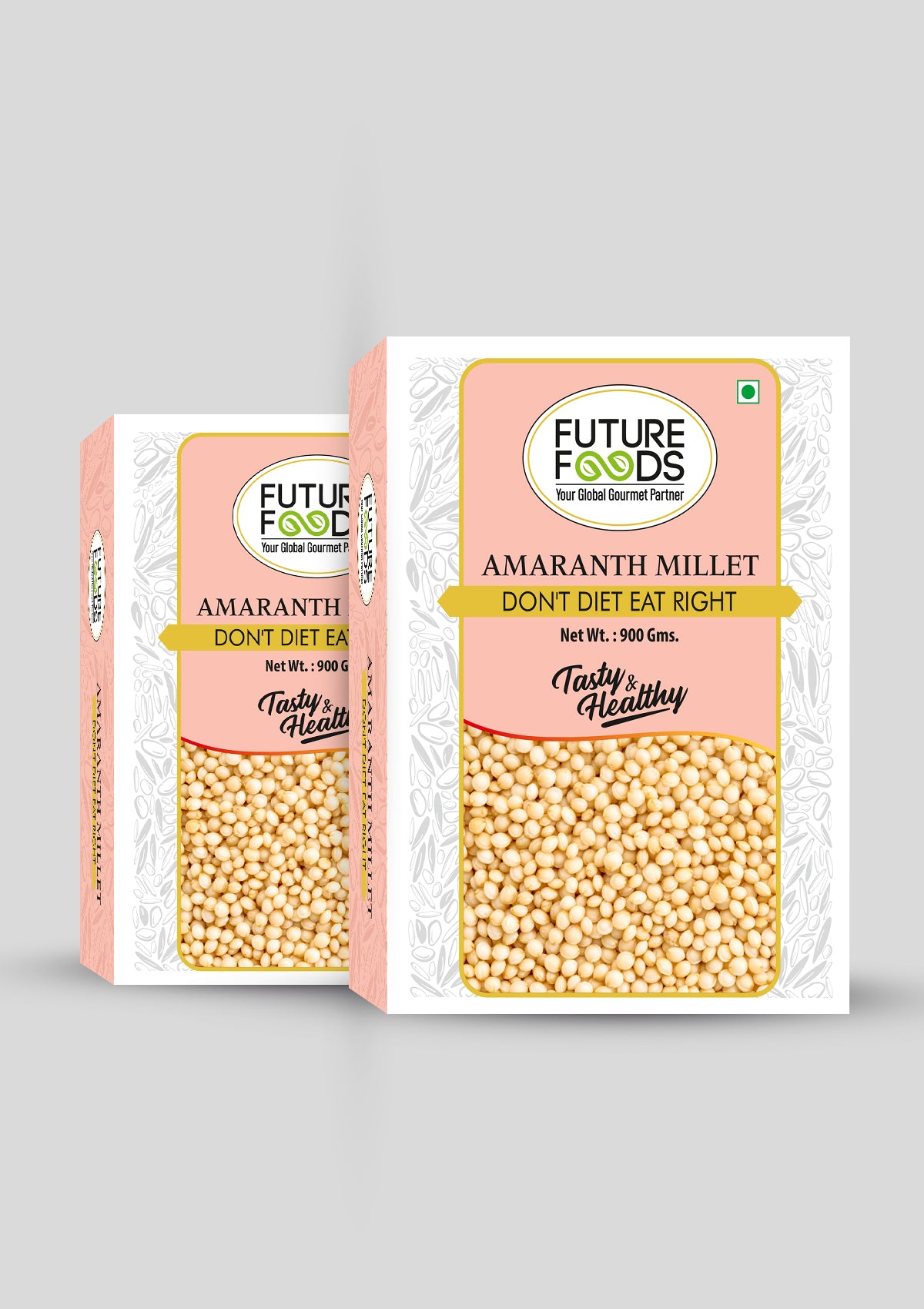 Future Foods Premium Rajgira/Amaranth Millet | Gluten Free | Nutrients Rich | Protein & Fiber Rich | Lowers Cholesterol | Rich in Antioxidants | Ideal for Halwa, Chikki & Ladoo | 900g (Pack of 2)