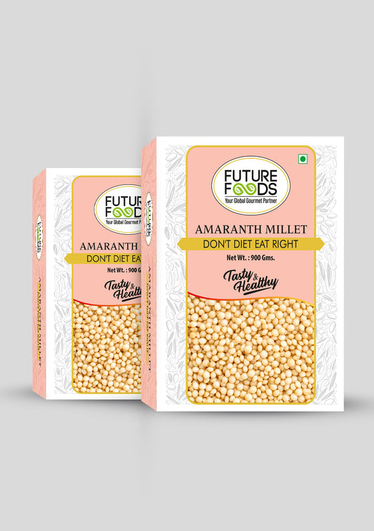 Future Foods Premium Rajgira/Amaranth Millet | Gluten Free | Nutrients Rich | Protein & Fiber Rich | Lowers Cholesterol | Rich in Antioxidants | Ideal for Halwa, Chikki & Ladoo | 900g (Pack of 2)