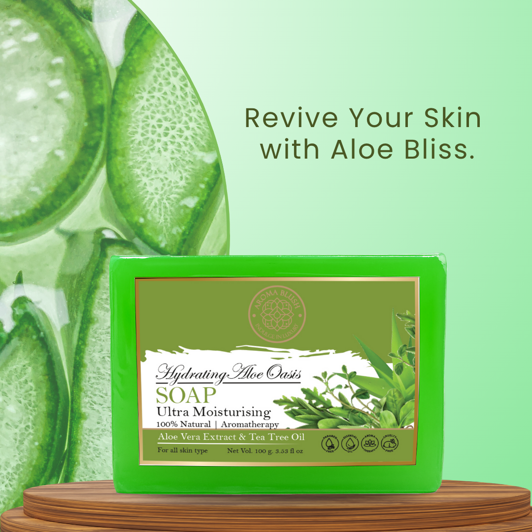 AROMABLUSH Hydrating Aloe Oasis, Refreshing Mint Breeze & Glowing Argan Bliss Combo Soap