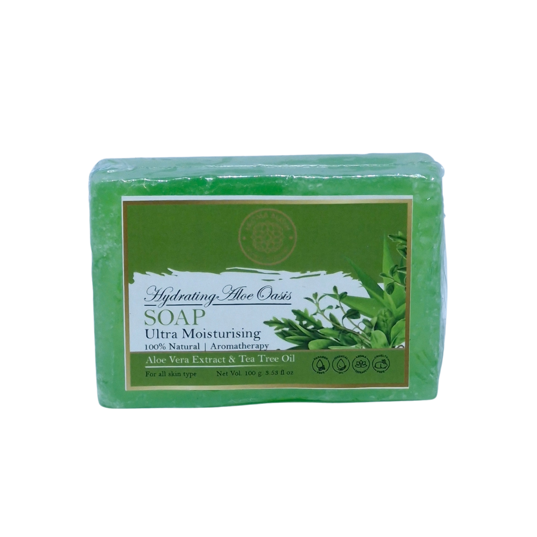 AROMA BLUSH Hydrating Aloe Qasis soap 100G