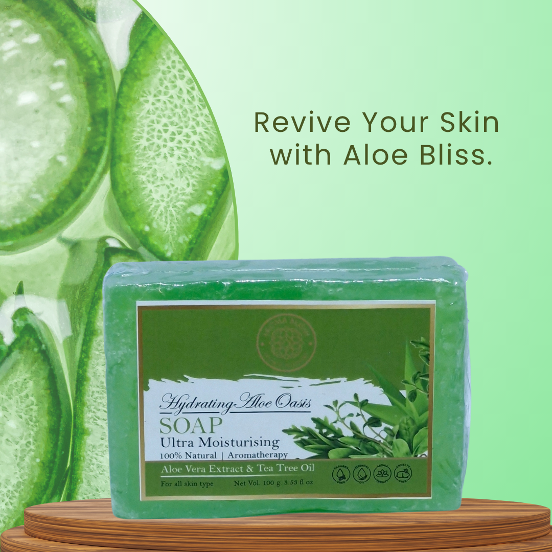AROMA BLUSH Hydrating Aloe Qasis soap 100G