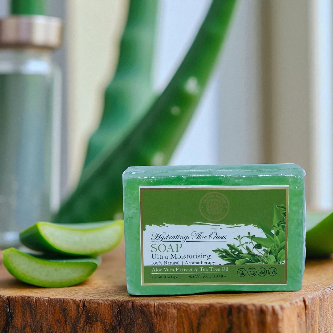 AROMA BLUSH Hydrating Aloe Qasis soap 100G