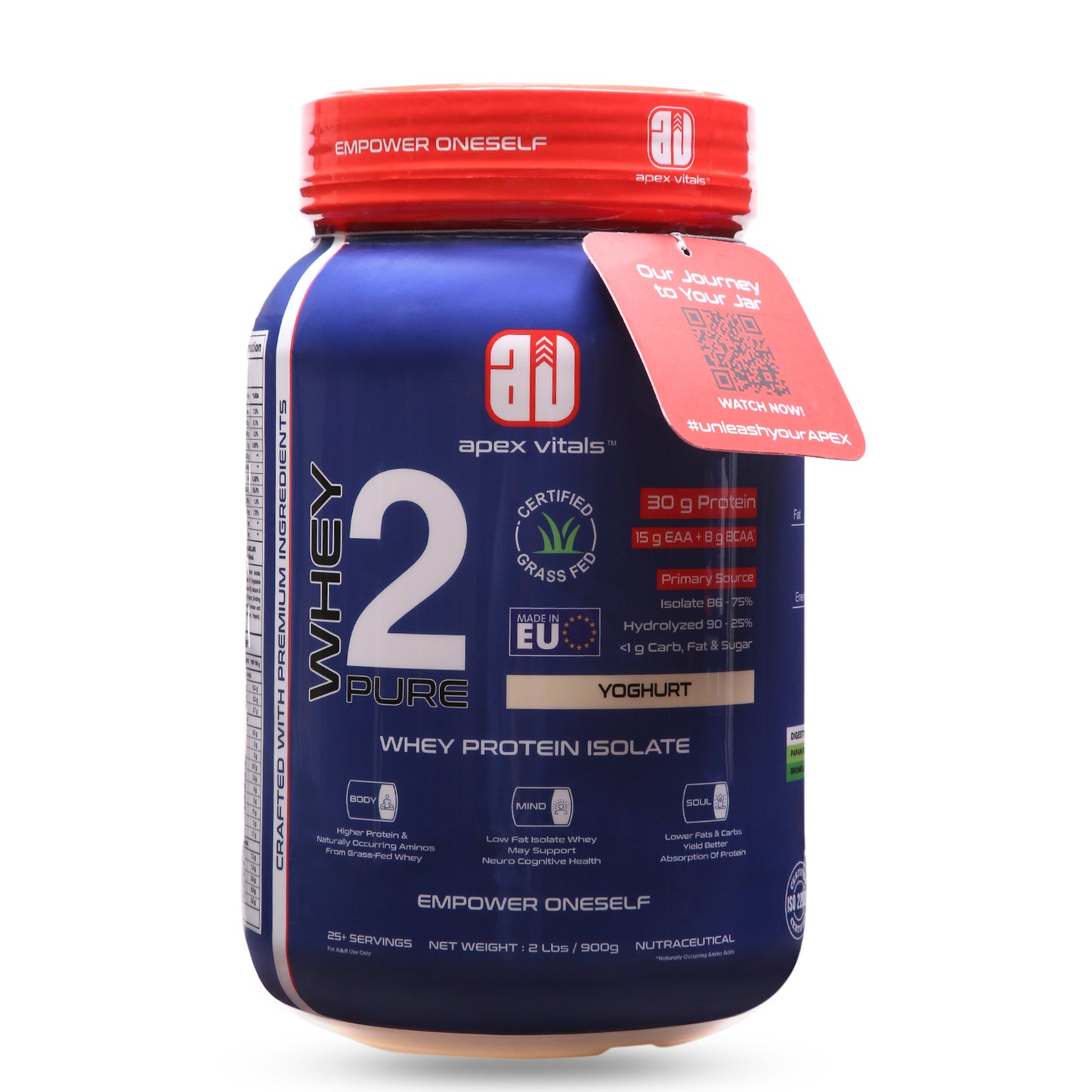 Apex Vitals Whey Protein Isolate Yogurt 2 Lbs