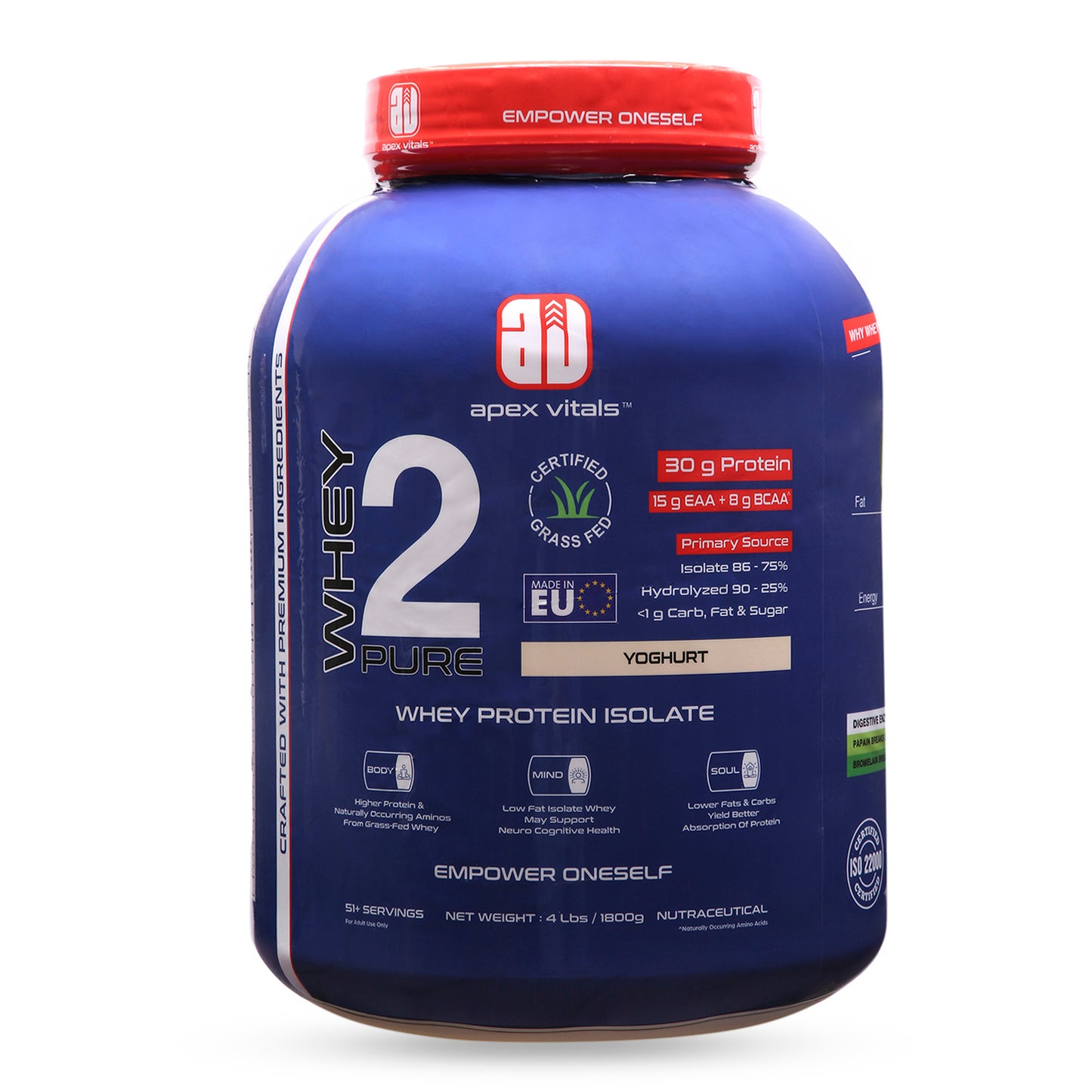 Apex Vitals Whey Protein Isolate Yogurt 4Lbs