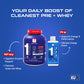 Apex Vitals - 1 Whey Protein Blend 4 lbs + Alpha 1 Pre-Workout Combo | Grass-Fed Protein Powder | Mohai Ignes Mineral Water | Muscle Strength & Recovery | French Vanilla (4lbs)