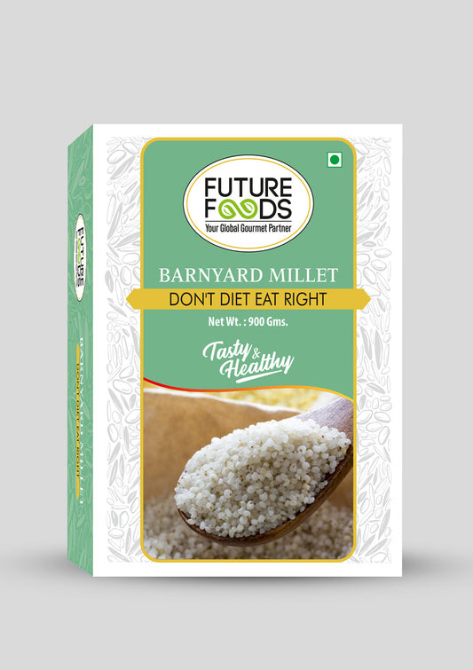 Future Foods Premium Barnyard Millet | Jhangora/Sanwa | Gluten Free | Good Source of Protein & Fiber | With More Iron & Zinc Content | Ideal for Celiac & Diabetes Patients | 900g