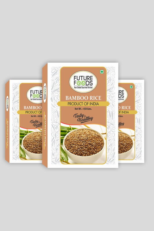 Future Foods Premium Bamboo Rice | Protein Rich | Nutrient Rich | With Anti-Diabetic Properties | Vitamin B Rich | Fat Free | 450g (Pack of 3)