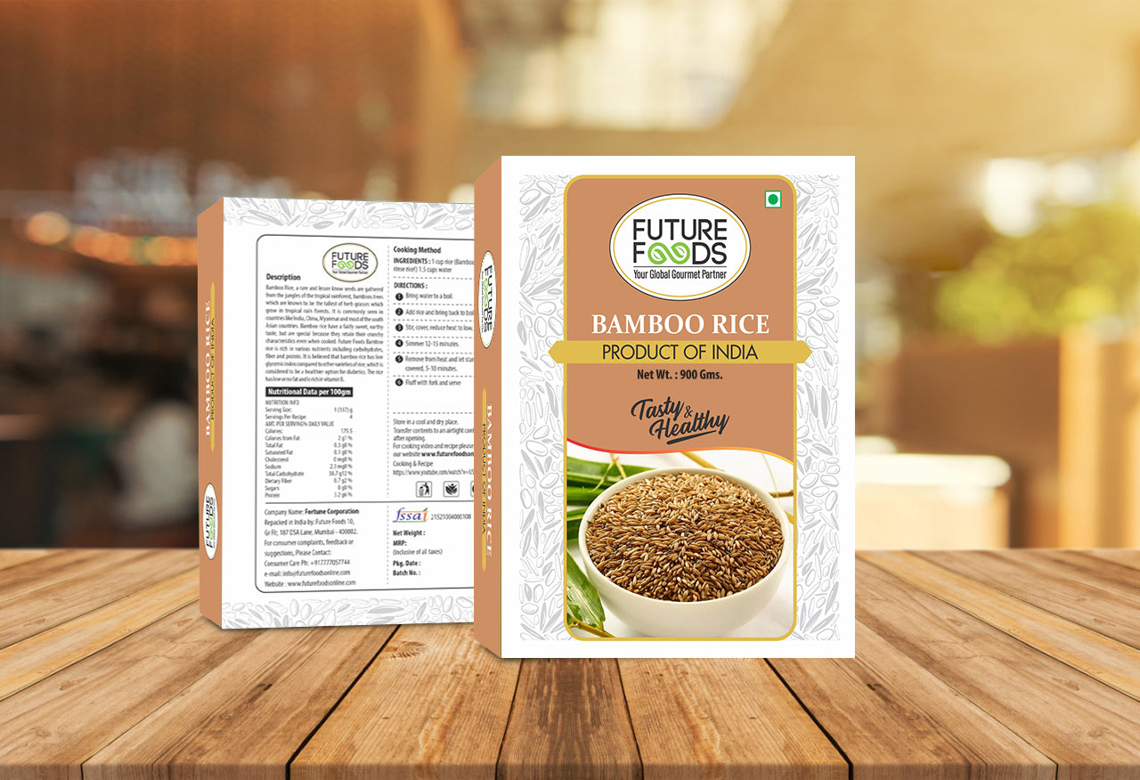 Future Foods Premium Bamboo Rice | Protein Rich | Nutrient Rich | With Anti-Diabetic Properties | Vitamin B Rich | Fat Free | 900g (Pack of 2)