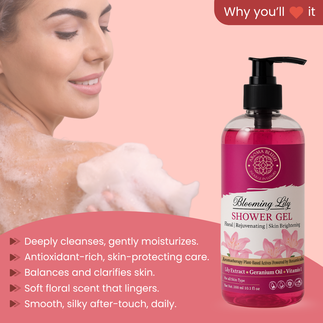 AROMA BLUSH Blooming Lily shower gel 300ML
