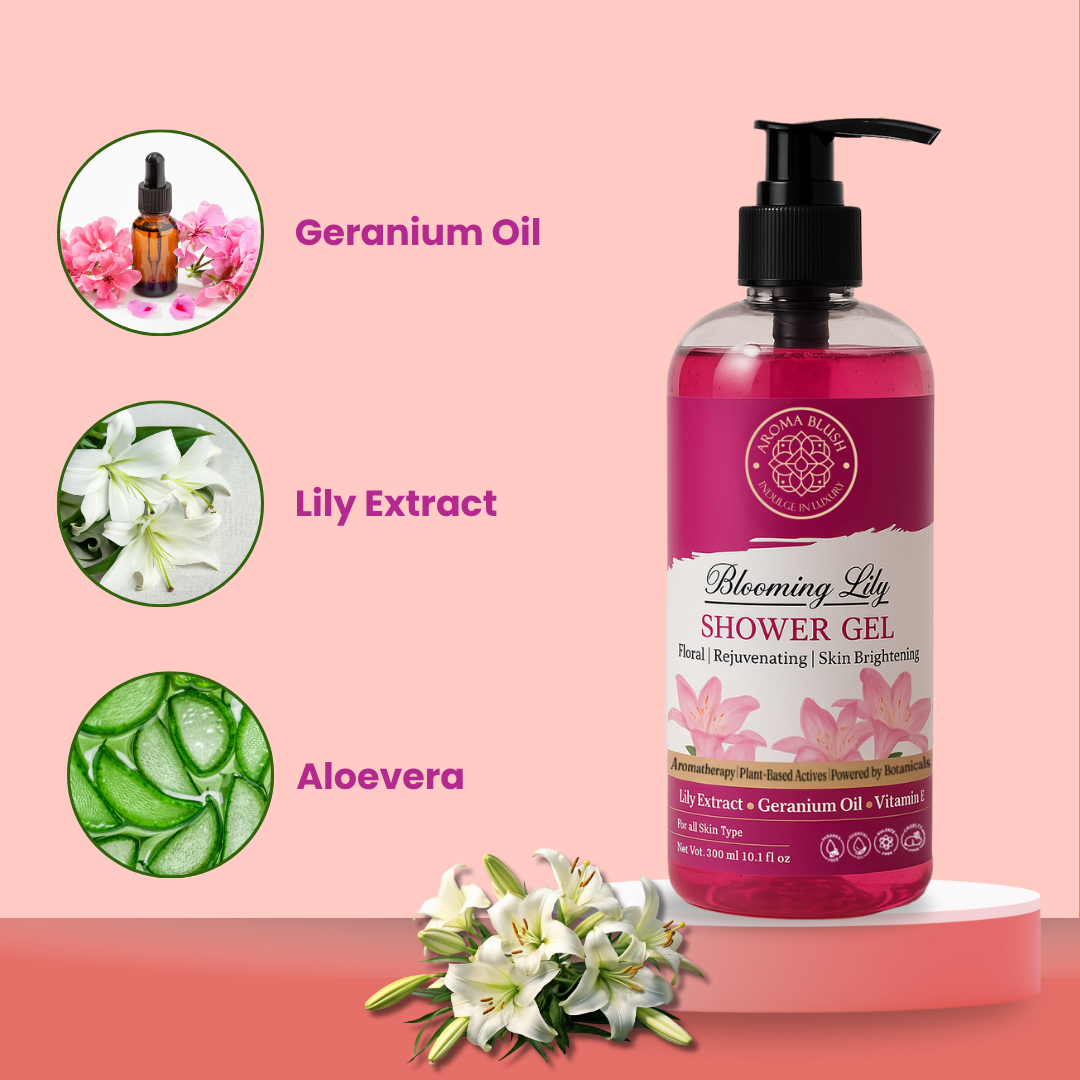 AROMA BLUSH Blooming Lily shower gel 300ML