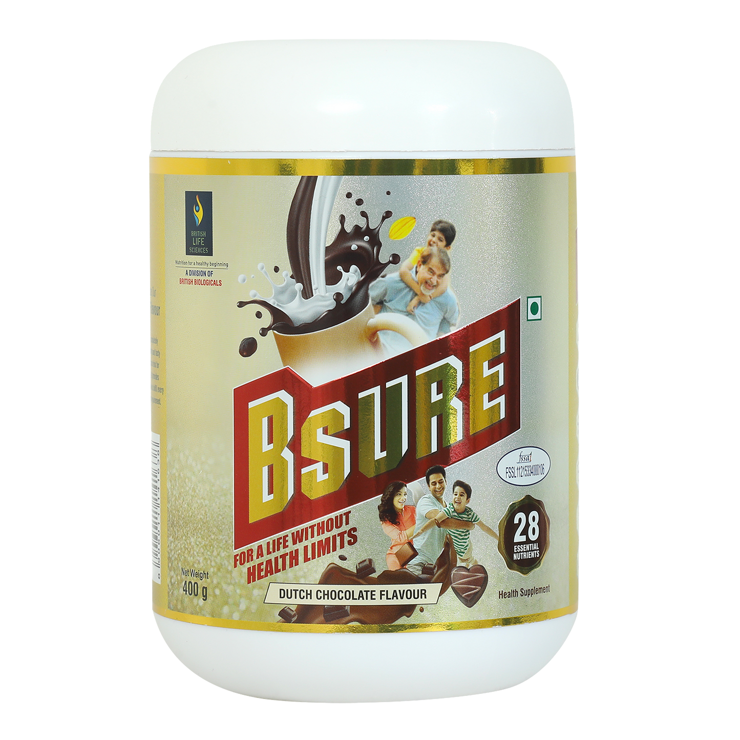 Bsure - For a Life Without Health Limits | Complete balanced Nutritional supplement | Immune Booster| with 3 Vital Oxidants | Delicious Dutch Chocolate Flavour |400 g