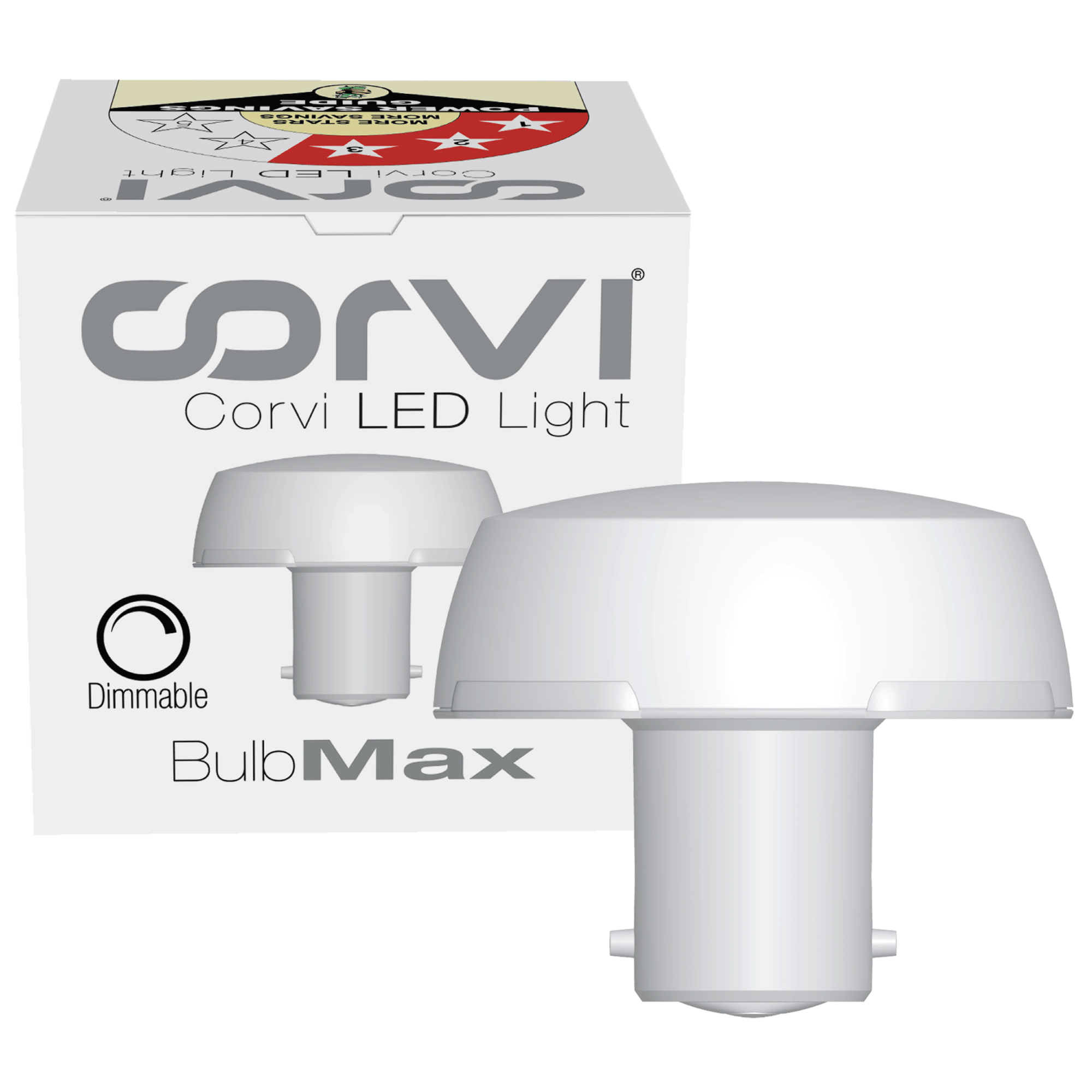 CORVI LED Bulb | 9 Watts illumination using 6 Watts power | B22, Compact Non-Protruding | 5700K White Full Glow | Dimmable | 2 Year Warranty | Industry’s Best 3 star Rated Energy Saving Bulb (Pack of 1)