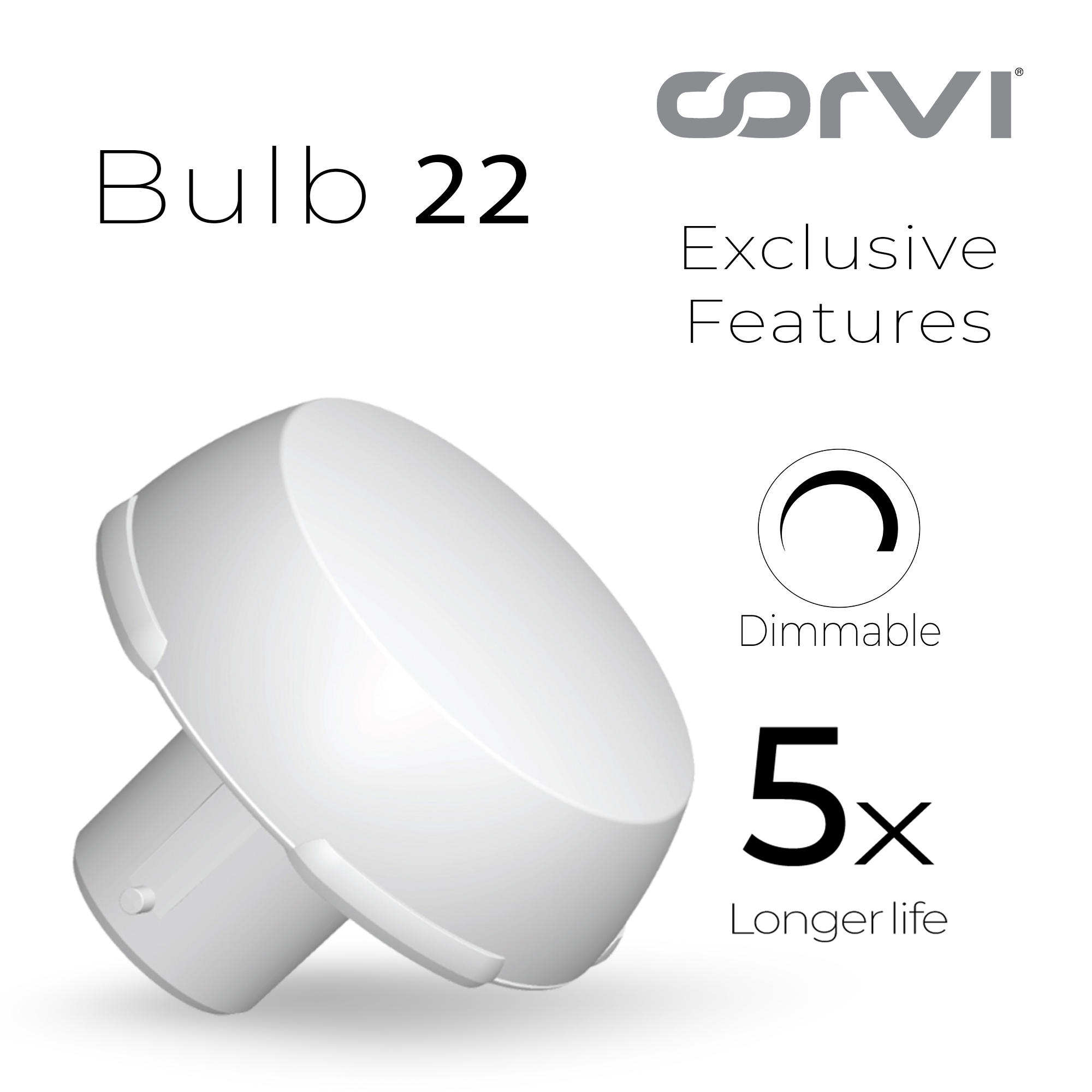 CORVI LED Bulb | 9 Watts illumination using 6 Watts power | B22, Compact Non-Protruding | 5700K White Full Glow | Dimmable | 2 Year Warranty | Industry’s Best 3 star Rated Energy Saving Bulb (Pack of 1)