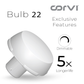 CORVI LED Bulb | 9 Watts illumination using 6 Watts power | B22, Compact Non-Protruding | 4000K Easy White Full Glow | Dimmable | 2 Year Warranty | Industry’s Best 3 star Rated Energy Saving Bulb (Pack of 1)