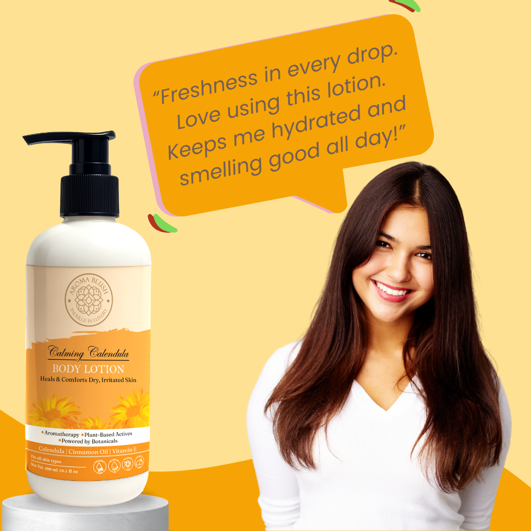 AROMA BLUSH Calming Calendula body lotion 300ML