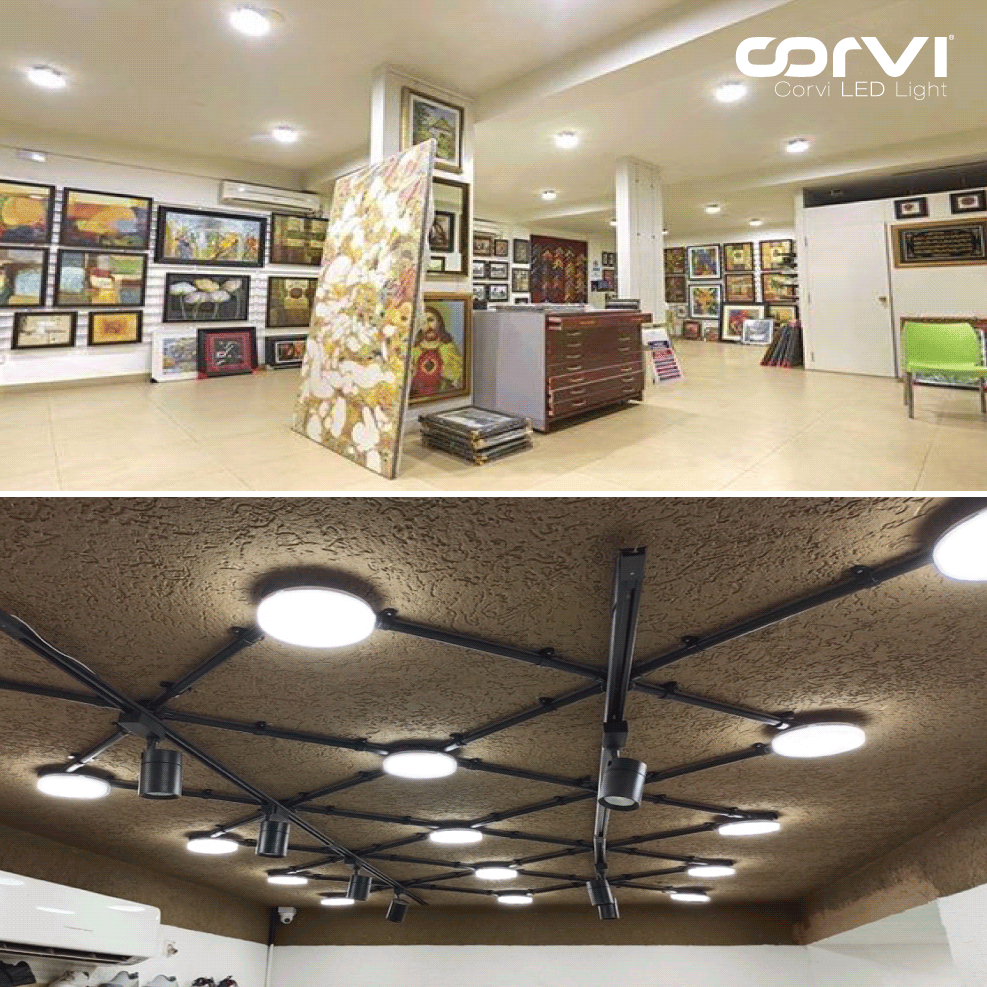 CORVI LED Surface 4 Round 6W | Slim, Driverless, Dimmable Ceiling Panel Light | Full Glow Warm White 3000K | Surface Mount, No False Ceiling Needed (Pack of 2)