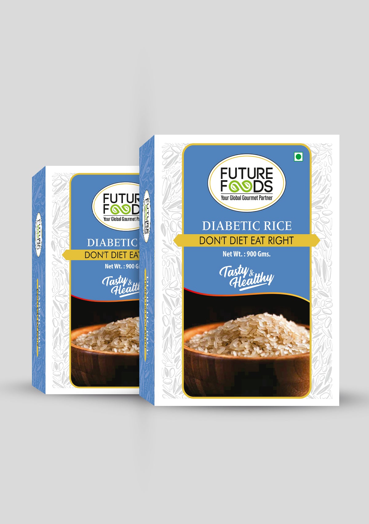 Future Foods Premium Diabetic Rice | Sugar Free | Gluten Free | Low Glycemic Index | Promotes Stable Blood Sugar Levels | Non-GMO | Vegan | 900g (Pack of 2)