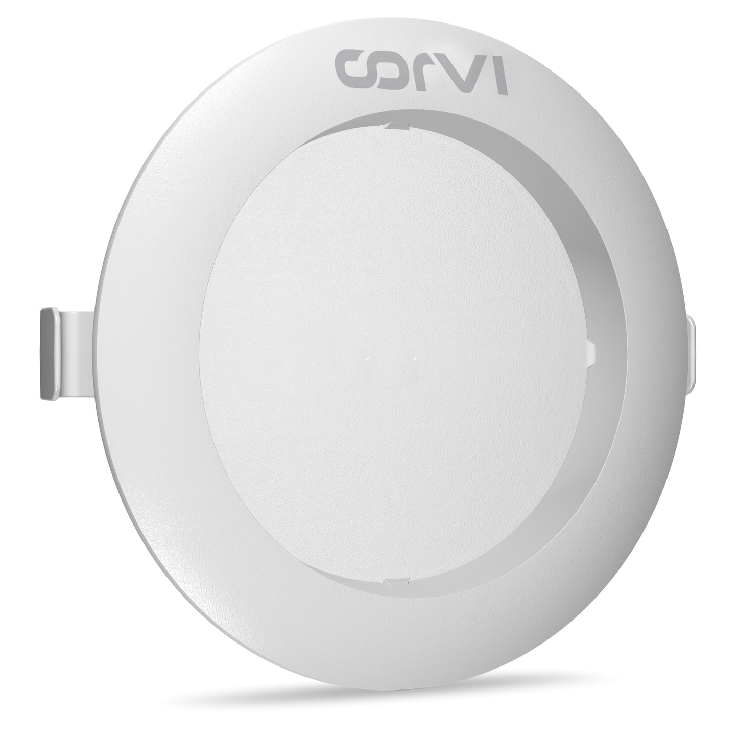 CORVI LED Flat3 6W Round Ceiling Light | Dimmable & Backlit |  White 5700K | Slim Driverless LED Panel with Junction Box | Ideal for False Ceilings & Home Use (Pack of 10)