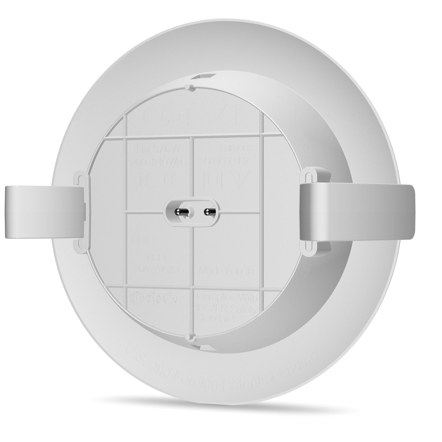 CORVI LED Flat3 6W Round Ceiling Light | Dimmable & Backlit |  White 5700K | Slim Driverless LED Panel with Junction Box | Ideal for False Ceilings & Home Use (Pack of 10)