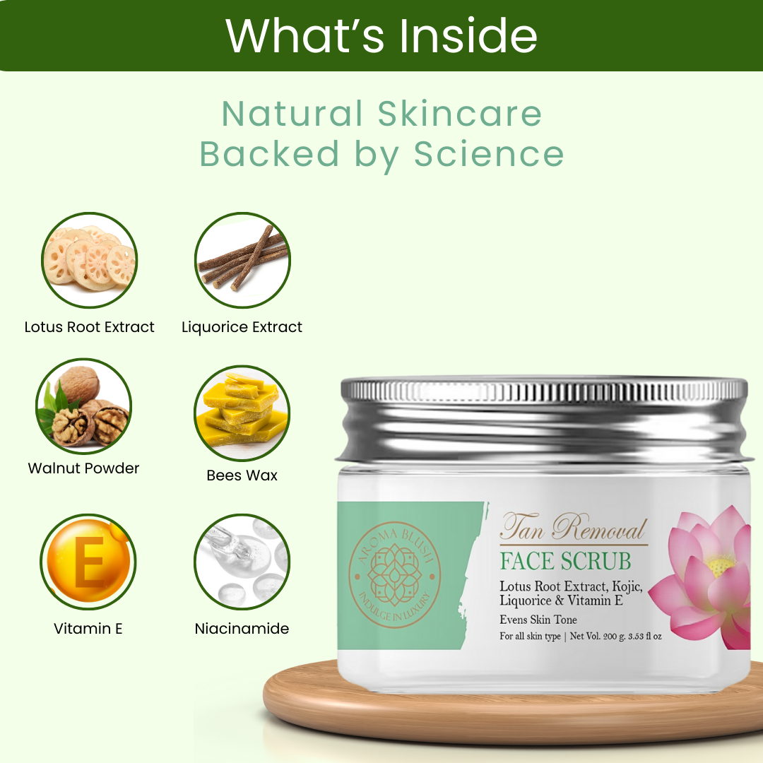 AROMA BLUSH TAN REMOVAL FACE SCRUB 200 GMS